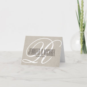 Modern Elegance Monogram Note Card