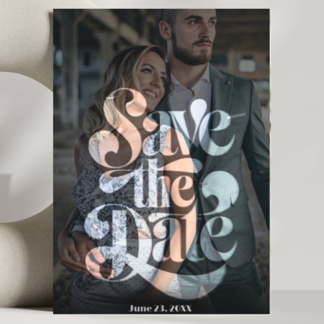 Modern Elegance One Photo Chic Wedding Save The Date (Creator Uploaded)