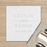 Modern Elegance Personalized Wedding Monogram Embosser<br><div class="desc">Elegant and modern wedding embosser design features a chic and minimal monogram design that can be personalized with the bride and groom names and wedding date. Perfect envelope accent for all your wedding stationery - save the dates,  wedding invitations,  and thank you cards!</div>