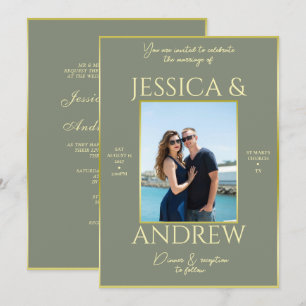 Modern Elegance Photo Wedding Invitation