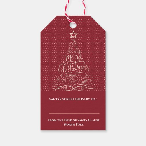 Modern Elegance Red Gift Tag