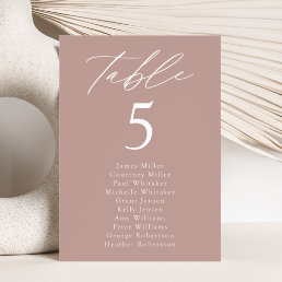 Modern Elegance Table Number Seating Chart