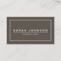 Modern Elegance Taupe Gray Business Card