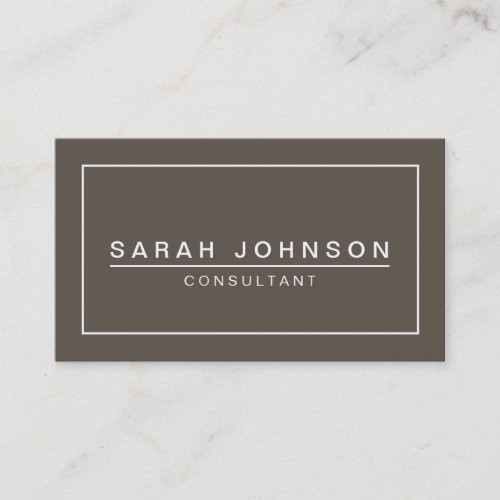 Modern Elegance Taupe Gray Business Card