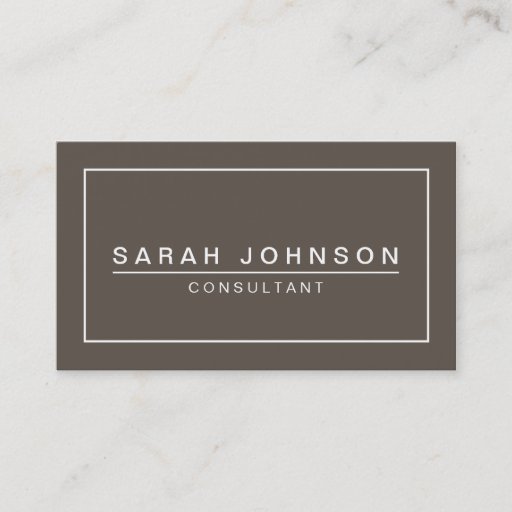 Customizable Modern Elegance Taupe Gray Business Card