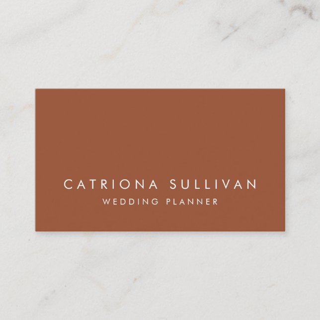 Modern Elegance Terracotta Business Card (Front)