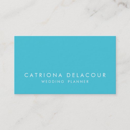 Customizable Modern Elegance Turquoise Business Card