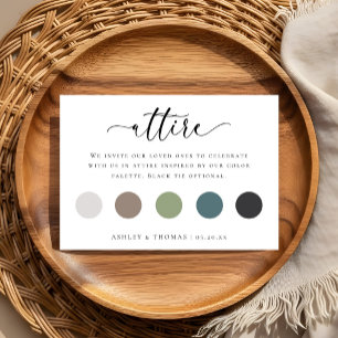 Modern Elegance Wedding Attire Card Color Palette 