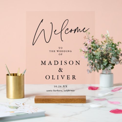 Modern Elegance Wedding Welcome Sign