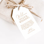 Modern Elegance Welcome Wddding Gift Tags<br><div class="desc">These stylish tags add a sophisticated flair to your thoughtful gifts for your loved ones. With their sleek design and warm welcome message, they convey your appreciation for sharing in your special day. Attach them to your wedding favors or welcome bags, and let your guests know how much their presence...</div>
