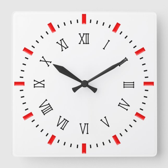 Modern Elegant 10.75" Square Acrylic Wall Clock (Front)