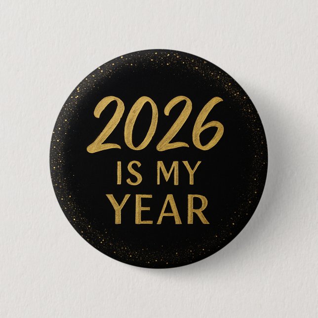Modern Elegant 2026 is my Year  Button (Front)