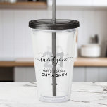 Modern Elegant 21st Birthday Acrylic Tumbler<br><div class="desc">Create your own personalized 21st birthday acrylic tumbler. Great birthday gift featuring custom name and age in elegant modern typography and black and gray color.</div>