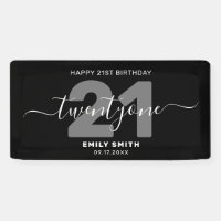 Modern Elegant 21st Birthday
