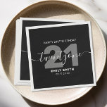 Modern Elegant 21st Birthday Napkins<br><div class="desc">Modern elegant 21st Birthday Napkins. Minimalist 21st birthday template design featuring elegant calligraphy hand lettered script font.</div>