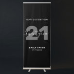 Modern Elegant 21st Birthday Retractable Banner<br><div class="desc">Modern elegant 21st Birthday Banner. Minimalist 21st birthday design featuring elegant calligraphy hand lettered script font.</div>
