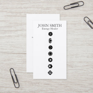 Modern Elegant 7 Chakras Kundalini Healer Rainbow Business Card