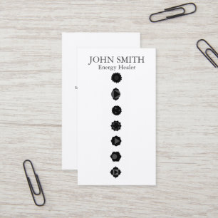 Modern Elegant 7 Chakras Kundalini Healer Rainbow Business Card