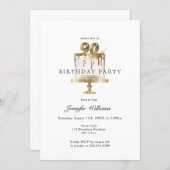 Modern, elegant 90. birthday invitation (Front/Back)