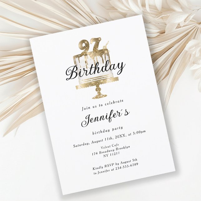 Modern, elegant 97. Birthday invitation (Creator Uploaded)