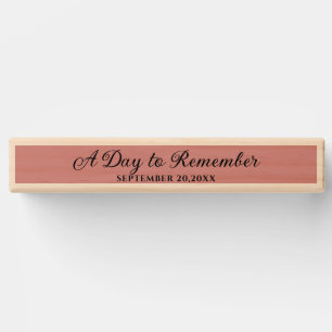 Modern Elegant "A Day to Remember" Wedding Game Topple Tower