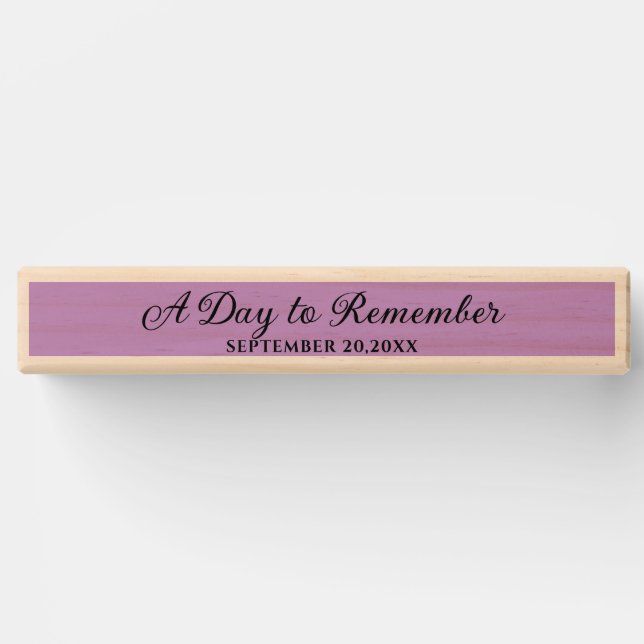 Modern Elegant "A Day to Remember" Wedding Game Topple Tower (Front)