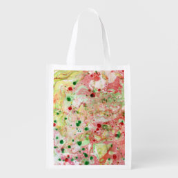 Modern Elegant Abstract Art Trendy Template Grocery Bag