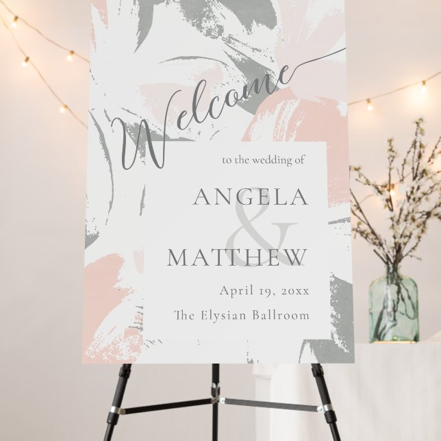 Modern Elegant Abstract Floral  Foam Board (In Situ (Stand))