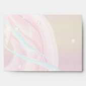 Modern Elegant Abstract Soft Peach Pink Wedding  Envelope (Front)
