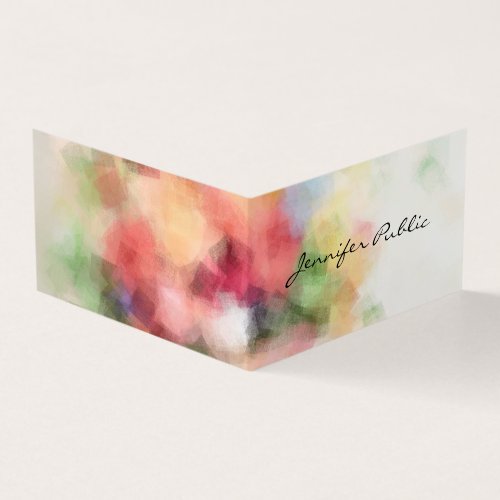 Modern Elegant Abstract Template Hand Script Cool Business Card