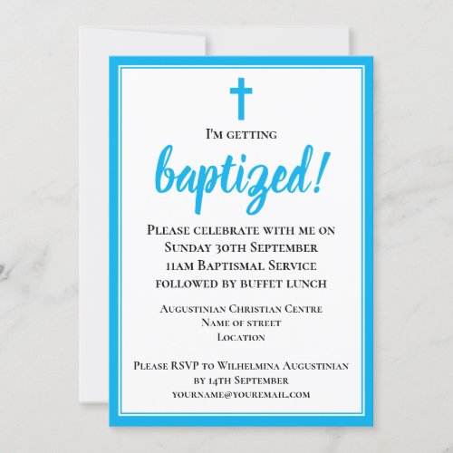 Modern Elegant Adult Baptism Invitation