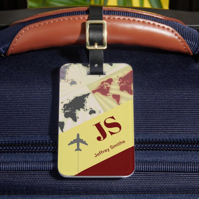 Modern Elegant Air Travel  Luggage Tag (Front Insitu 2)