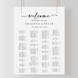 Modern Elegant Alphabetical Seating Chart
