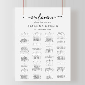Modern Elegant Alphabetical Seating Chart