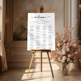 Modern Elegant Alphabetical Seating Chart Foam Board