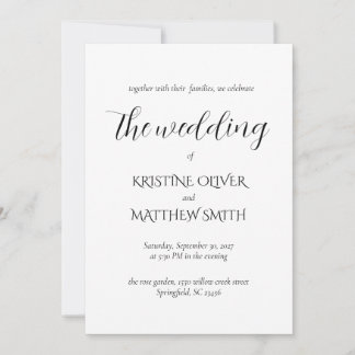 Modern Elegant and Minimalist Wedding Invitation