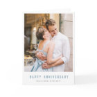 Modern Elegant Anniversary Photo Greeting Card