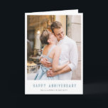 Modern Elegant Anniversary Photo Greeting Card<br><div class="desc">Elegant personalized photo Anniversary card with modern minimalist typography. The photo,  names and text inside can be easily customized. To make further changes to the design click on "Edit using design tool".</div>