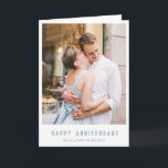 Modern Elegant Anniversary Photo Greeting Card<br><div class="desc">Elegant personalized photo Anniversary card with modern minimalist typography. The photo,  names and text inside can be easily customized. To make further changes to the design click on "Edit using design tool".</div>