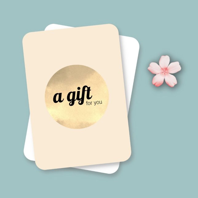 Modern Elegant Antique White Faux Gold Circle (Creator Uploaded)