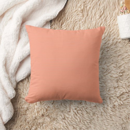 Modern Elegant Apricot Tones Stripes Template Cute Throw Pillow