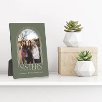 Modern Elegant Arch Frame Sisters Photo Keepsake