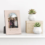 Modern Elegant Arch Frame Sisters Photo Keepsake<br><div class="desc">A special, memorable, and beautiful photo gift for sisters. The design features a single photo layout in a modern arch design with faux rose gold concentric circle frame to display your own special sister photo. "Sisters" is designed in a stylish and elegant faux rose gold typography. Customize with sister's names....</div>