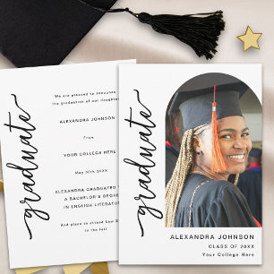 Modern Elegant Arch Photo Announcement