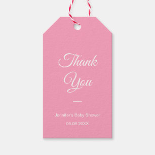 Modern Elegant Baby Shower Thank You Blush Pink Gift Tags