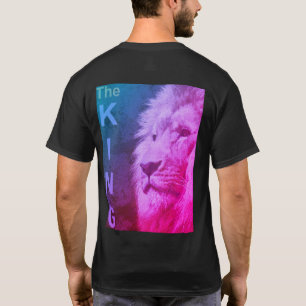 Modern Elegant Back Print Pop Art Lion Head Men's T-Shirt