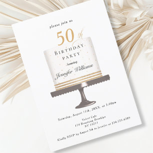 Modern elegant birthday invitation