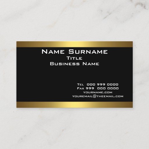 Customizable Best Black and Gold Business Cards