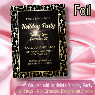 Modern Elegant Black and Gold Crosses Script Font