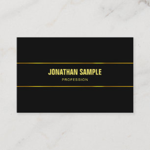 Modern Elegant Black And Gold Glamorous Template Business Card